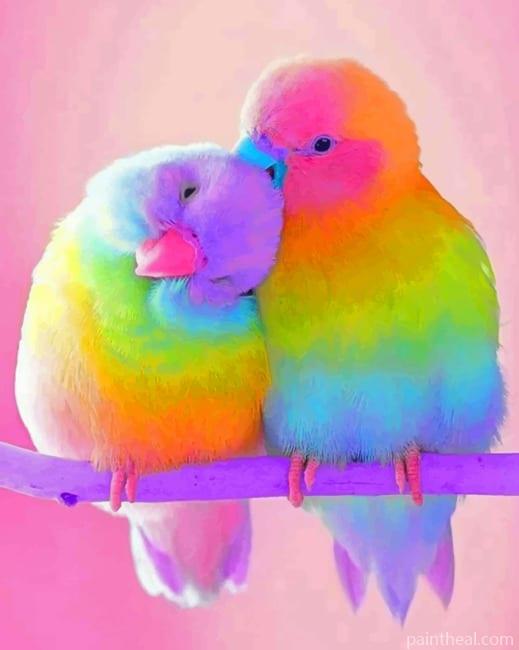 Cute Rainbow Birds Painting by Numbers kits.jpg