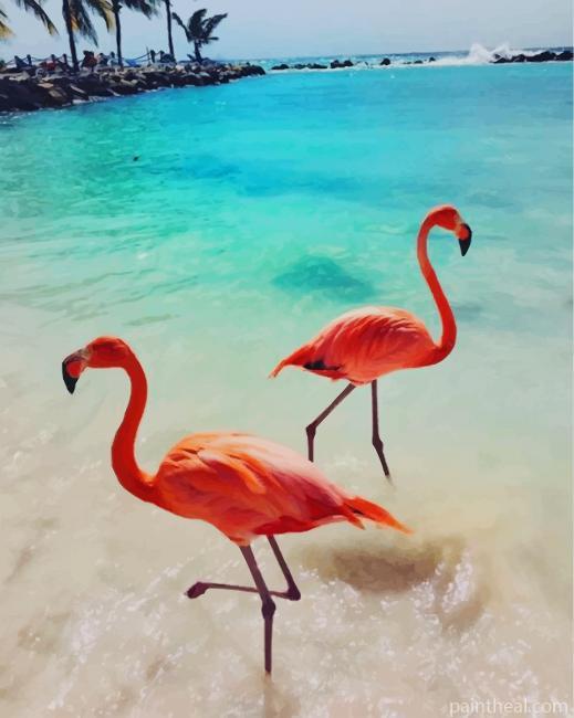 Pink Flamingos Painting By Numbers Kits