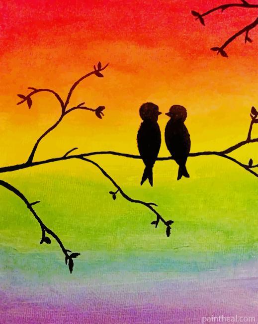 Birds Silhouette Art Painting by Numbers kits.jpg