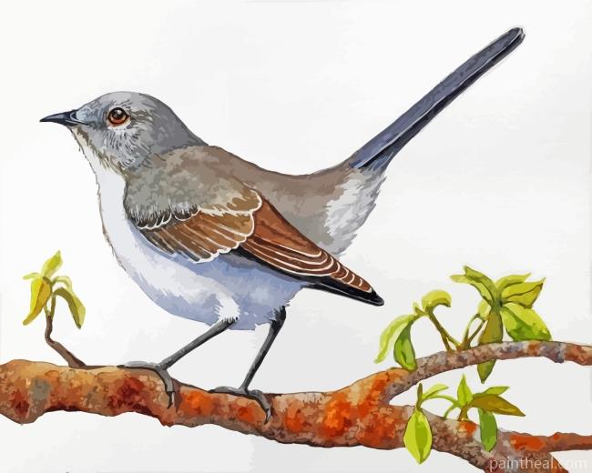 Mockingbird On Stick Painting by Numbers kits.jpg