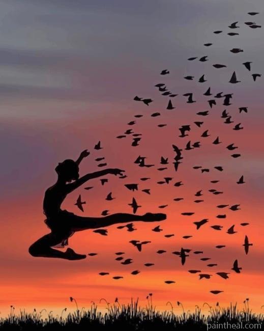 Free Girl Silhouette NEW Painting by Numbers kits.jpg