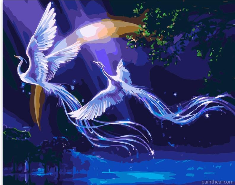 Phoenix Flying Together Birds Painting by Numbers kits.jpg