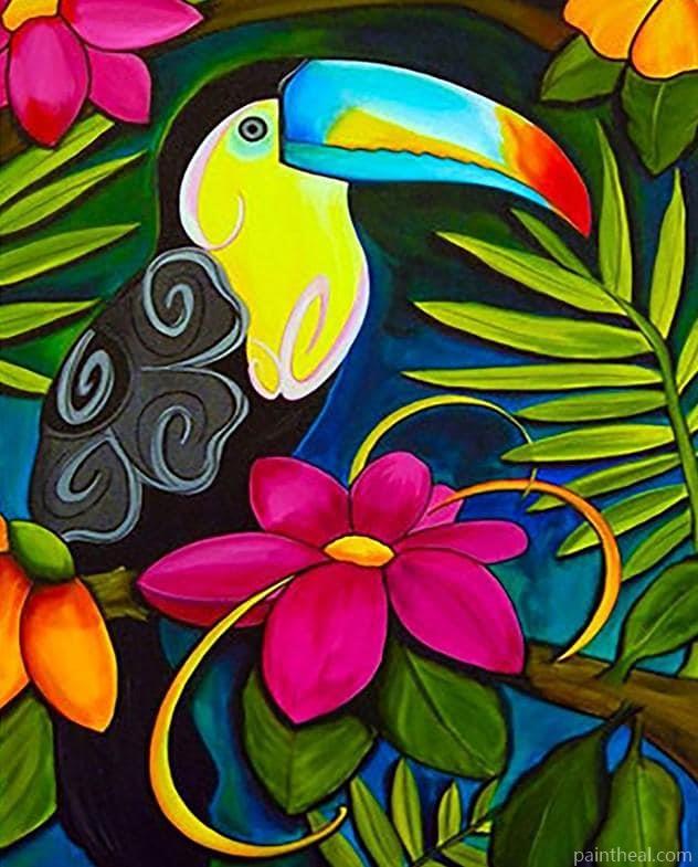 Colorful Toucan Birds Painting By Numbers Kits