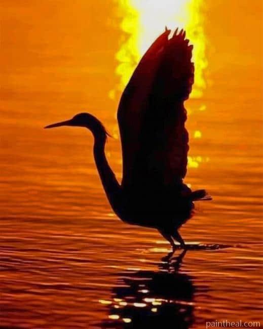 Bird Silhouette Painting By Numbers Kits