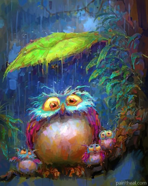 Owls Art Painting By Numbers Kits