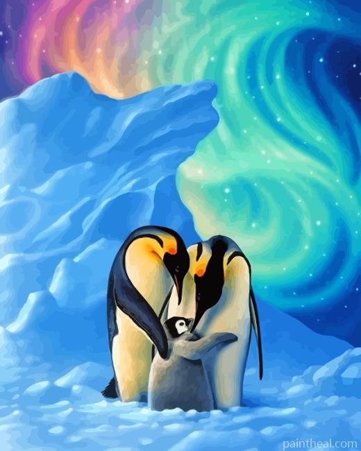 Penguin Family Painting By Numbers Kits