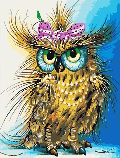 Bow Owl Birds Painting By Numbers Kits