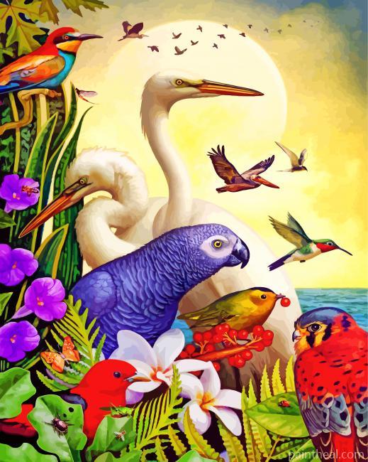Birds Species Painting By Numbers Kits