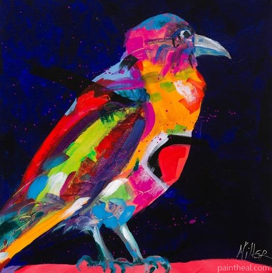 Colorful Raven Birds Painting By Numbers Kits