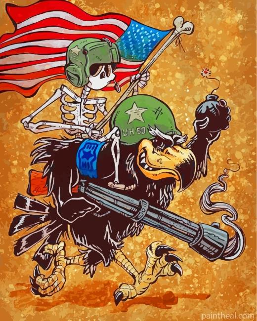 Hawk And Skull Soldiers Painting By Numbers Kits