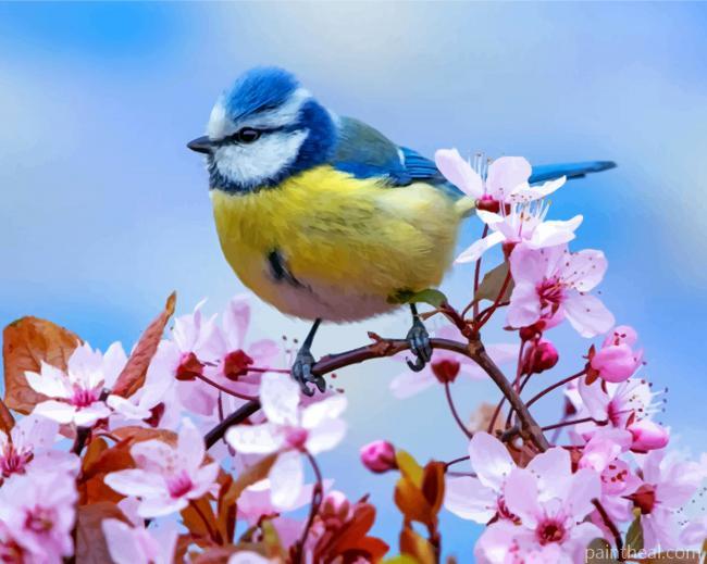 Blue Tit Bird Painting By Numbers Kits