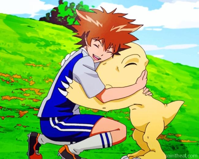 Agumon Digimon Painting By Numbers Kits
