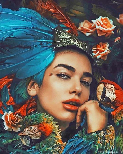 Parrot Woman Painting By Numbers Kits