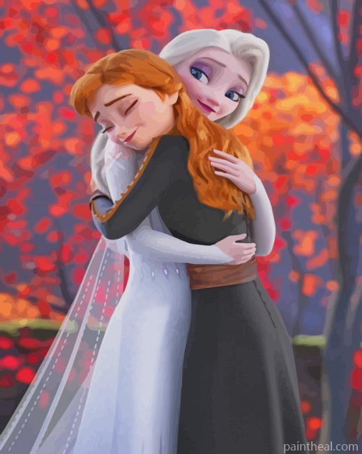 Frozen Sisters Painting By Numbers Kits