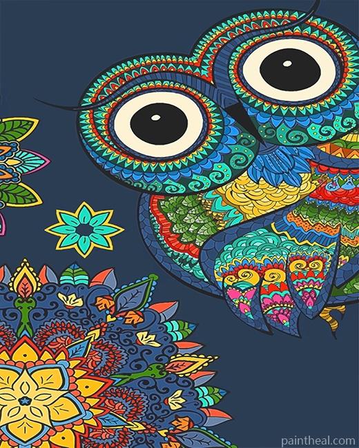 Mandala Owl Art Painting By Numbers Kits