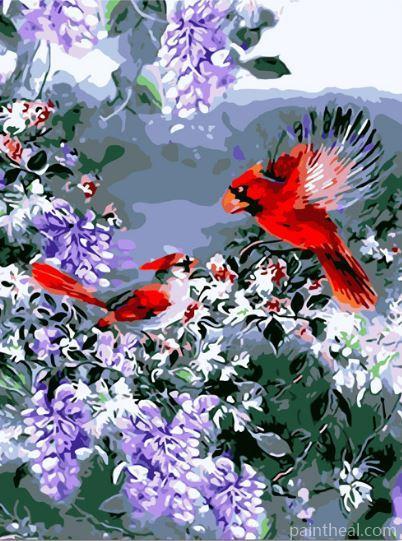 Northern cardinals Painting By Numbers Kits