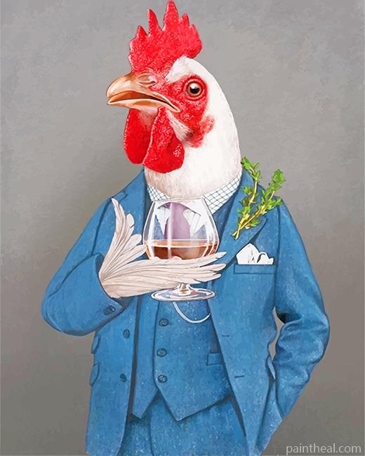 Dressed Up Chicken Painting By Numbers Kits