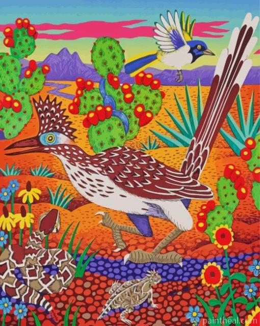 The Roadrunner Bird Art Painting By Numbers Kits