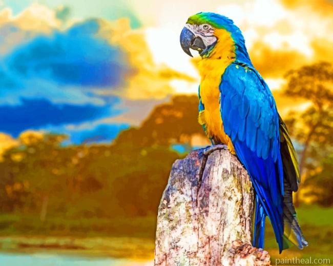 Lone Parrot- 5D Diamond Paintings Painting By Numbers Kits