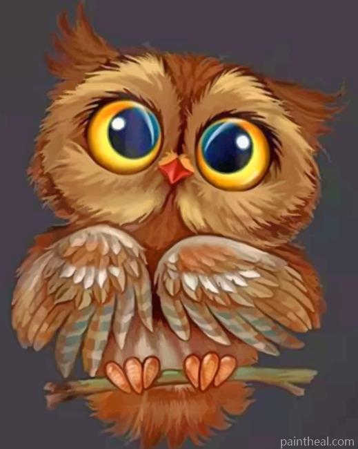Cute Owl Painting By Numbers Kits