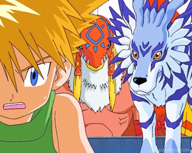 Digimon Monsters And Heroes Painting By Numbers Kits