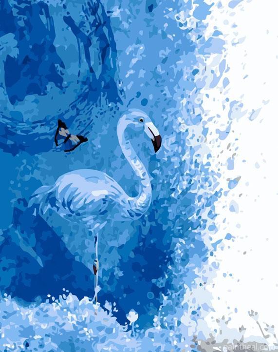 Snow Flamingo Painting By Numbers Kits