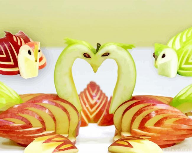 Romantic Apple Birds Painting By Numbers Kits