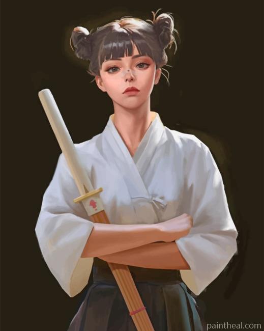 Brave Asian Woman Painting By Numbers Kits