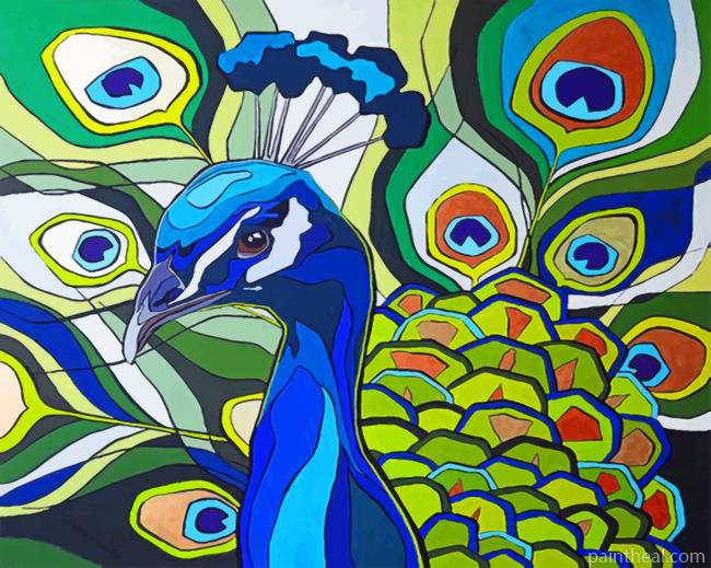 Peacock Bird Painting By Numbers Kits