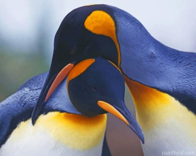 Penguins Couple Painting By Numbers Kits