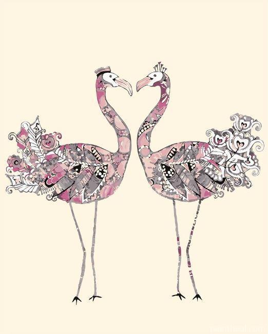 Flamingos Mandala Art Painting By Numbers Kits