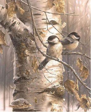 Birds Birch Tree – 5D Diamond Paintings Painting By Numbers Kits