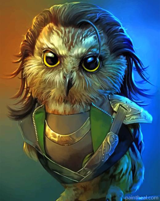 Stylish Owl Painting By Numbers Kits