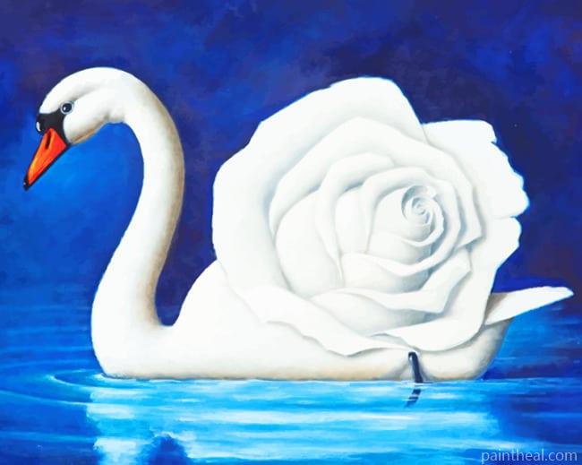 Rose Swan Painting By Numbers Kits