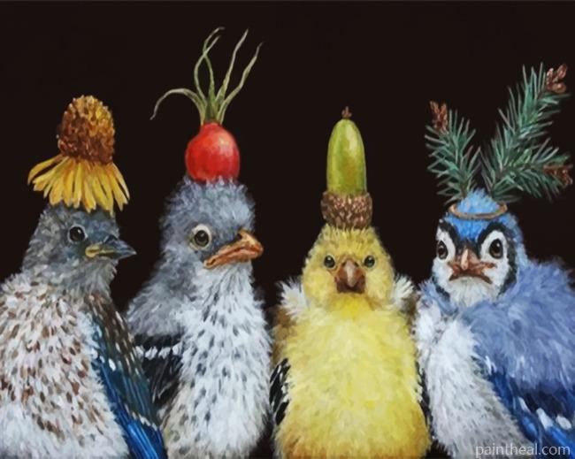 Crazy Birds Painting By Numbers Kits
