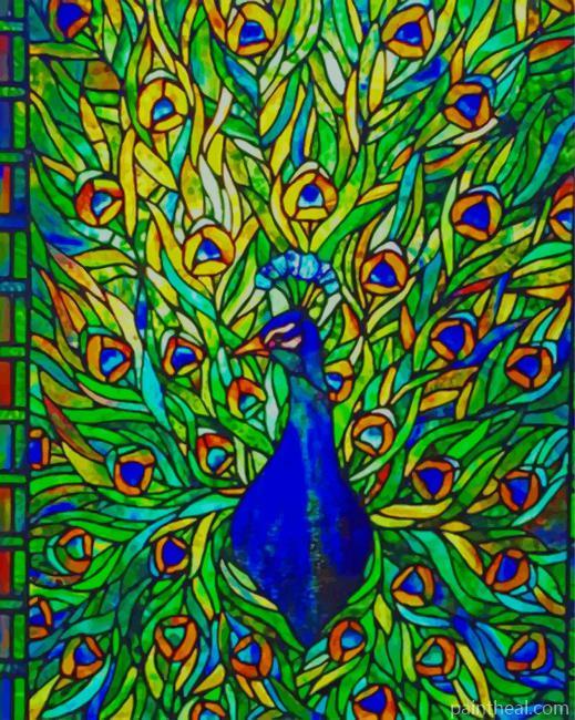 Stained Glass Peacock Painting By Numbers Kits