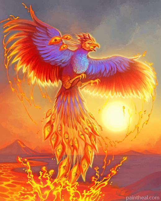 Phoenix Bird Painting By Numbers Kits