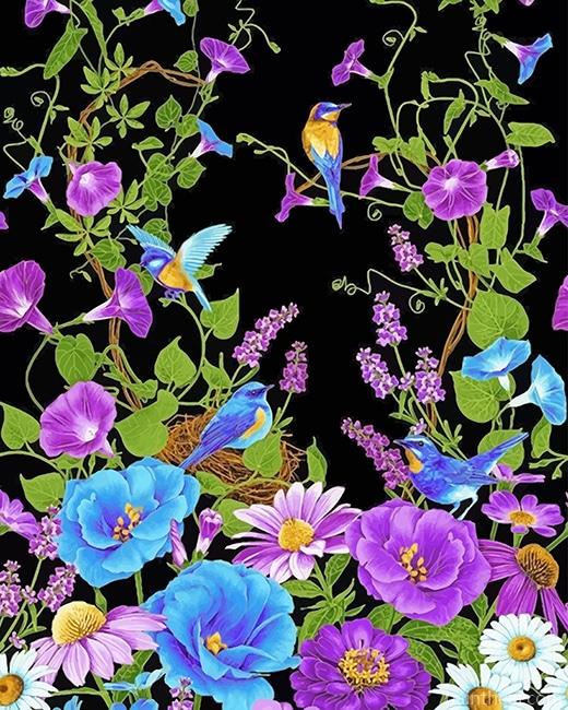 Birds and Flowers Painting By Numbers Kits