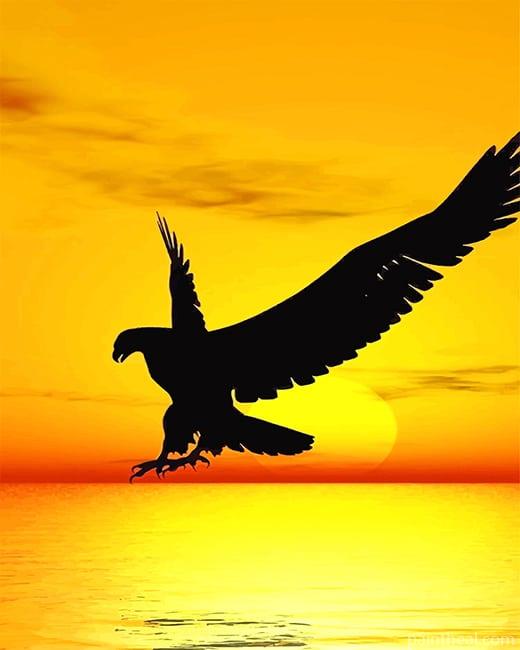 Eagle Silhouette Painting By Numbers Kits