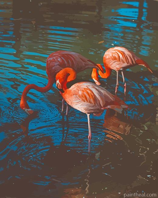 Flamingo Birds Painting By Numbers Kits