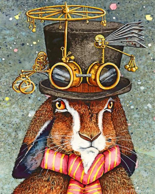Steampunk Rabbit Painting By Numbers Kits