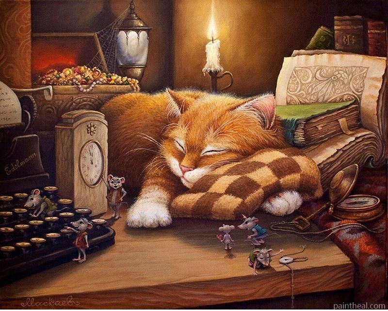 Sleeping Cat Painting By Numbers Kits