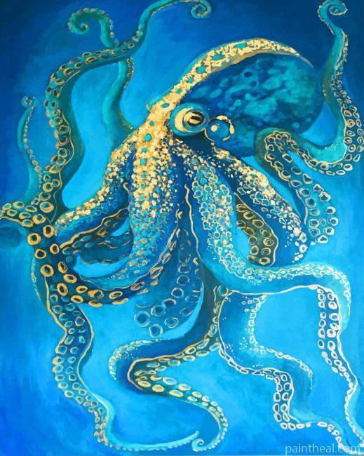Octopus In Beach Art Painting By Numbers Kits
