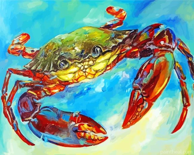 Colorful Crab Art Painting By Numbers Kits