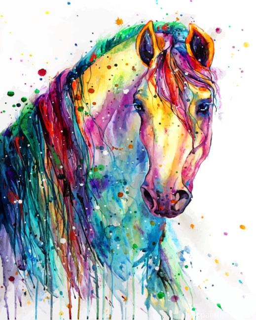Watercolor Horse Painting By Numbers Kits