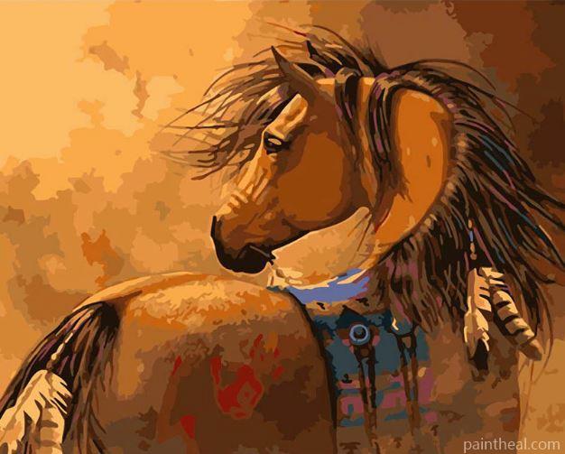 Native American Horse Painting By Numbers Kits