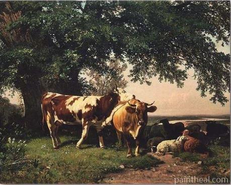 Cows Under Trees Painting By Numbers Kits