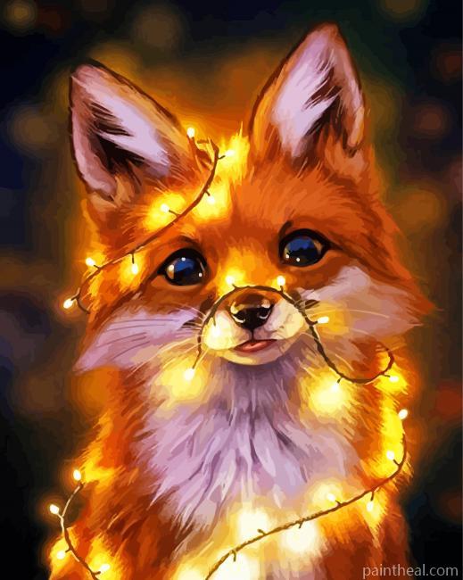 Fox With Lights Painting By Numbers Kits