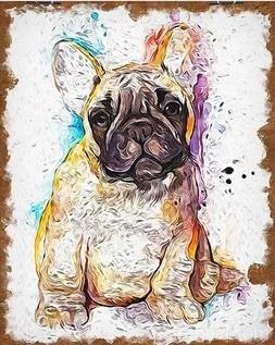 Splatter French Bulldog Painting By Numbers Kits