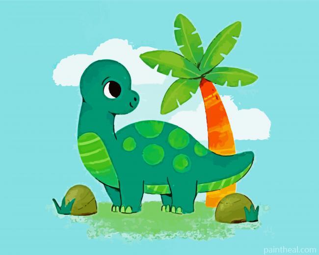 Little Dinosaur Baby Painting By Numbers Kits
